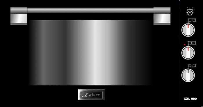 Four à gaz encastrable - Kaiser - EG 9371 - 90 cm - 98L - Autonettoyant noir verre